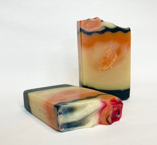 Wild Raspberry Vanilla Bar-5oz Naturally Colored Handmade Goat Milk Soap Bar